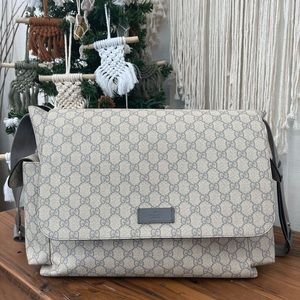 Grey Gucci Diaper Bag- Gently Used.